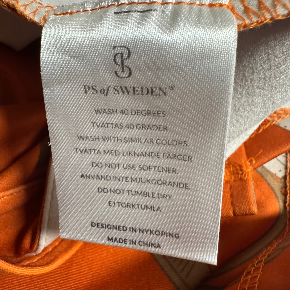 PS of Sweden Hermine Magic Shirt Orange Equestrian Print Top XS 40025-315 - Picture 8 of 8